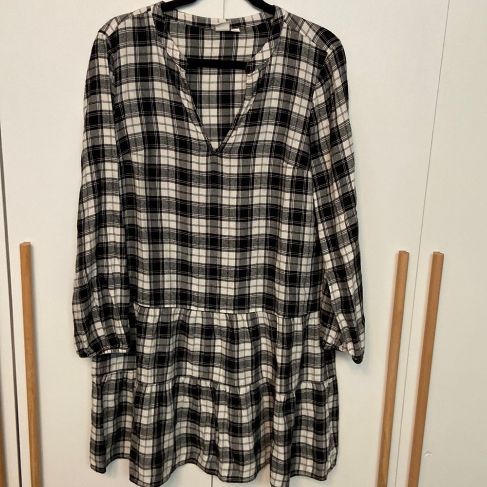 Gap, black and white plaid dress